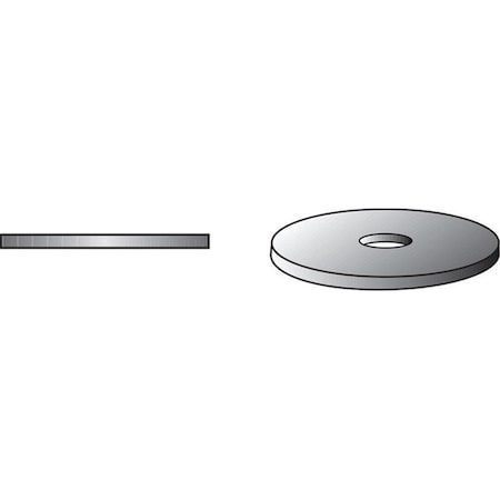 Hillman Fender, Fits Bolt Size 3/8 inch , Stainless Steel 100 PK 59646